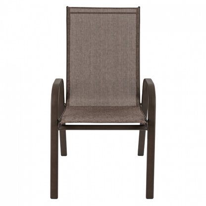 Outdoor Armchair Leon Hm5000.02 Brown Metal Frame-brown Textilene 54x70x93hcm.