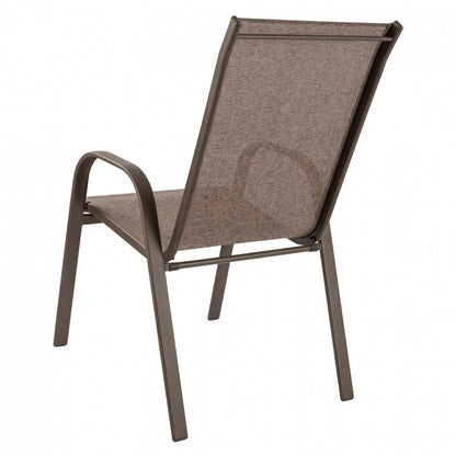Outdoor Armchair Leon Hm5000.02 Brown Metal Frame-brown Textilene 54x70x93hcm.