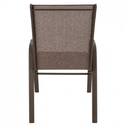 Outdoor Armchair Leon Hm5000.02 Brown Metal Frame-brown Textilene 54x70x93hcm.