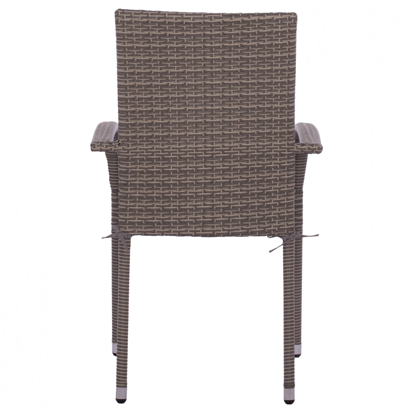 Armchair Hm5685.01 Metallic With Pillow Wicker Grey 55x64x93cm