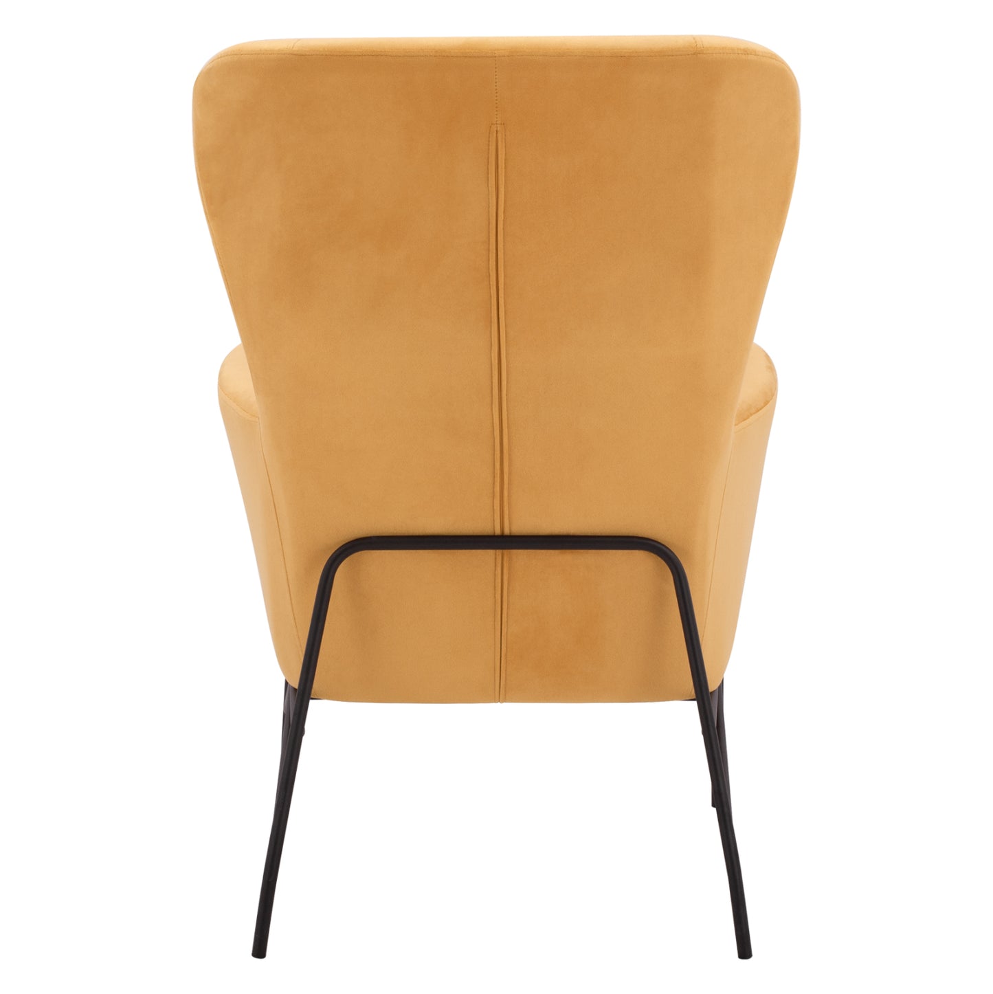 Dania Armchair, Velvet Gold, Metal Black Leg Hm8721.09 67x80x102 Cm.
