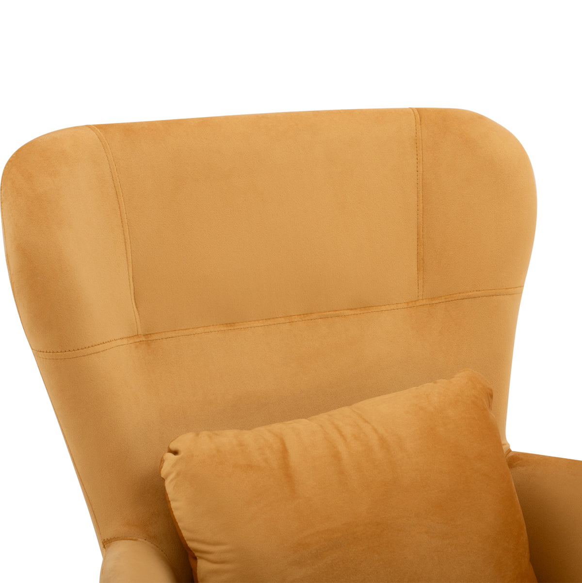 Dania Armchair, Velvet Gold, Metal Black Leg Hm8721.09 67x80x102 Cm.