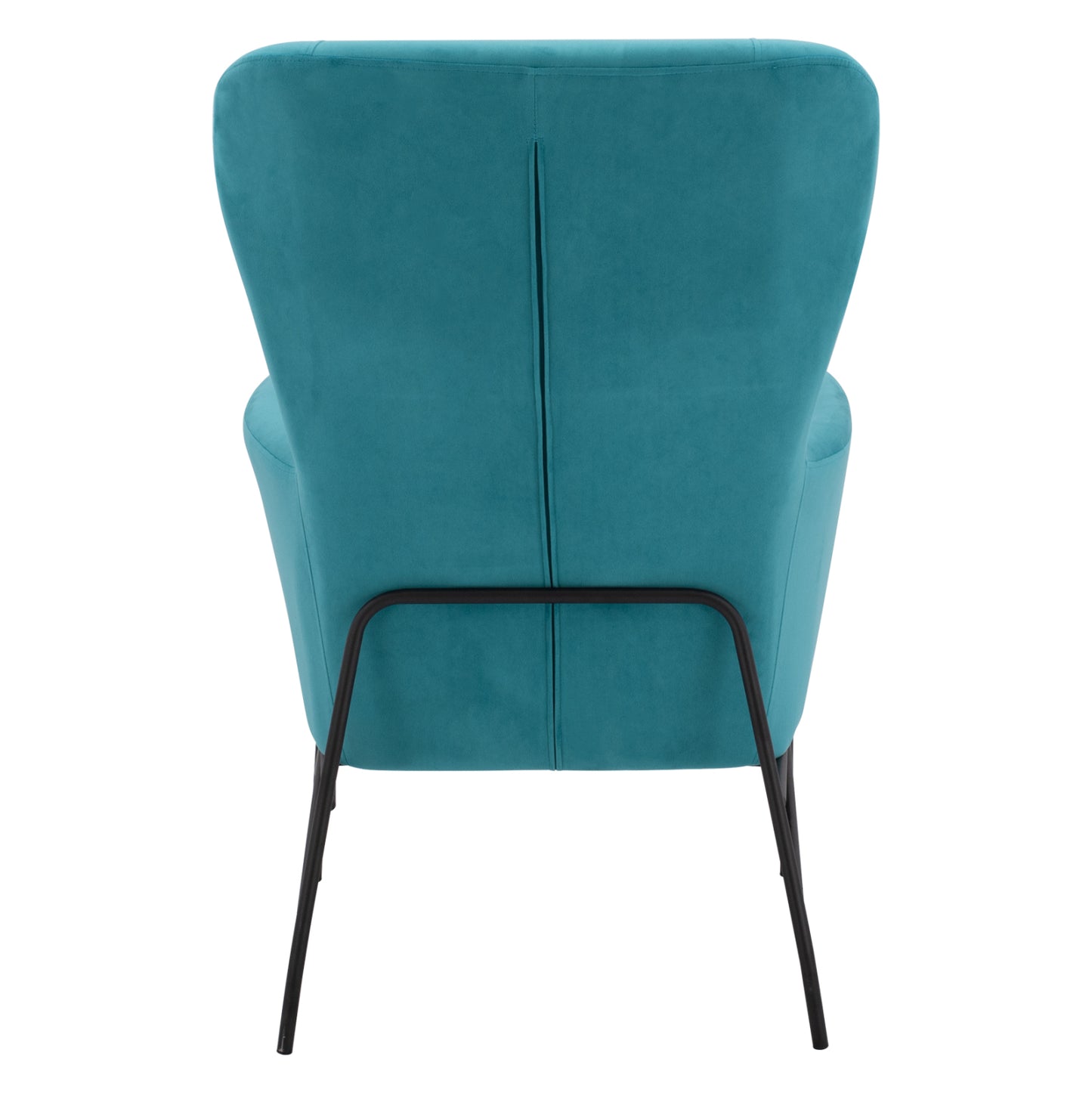 Armchair Velvet Turquoise With Metallic Black Leg Hm8721.08 67x80x102 Cm.
