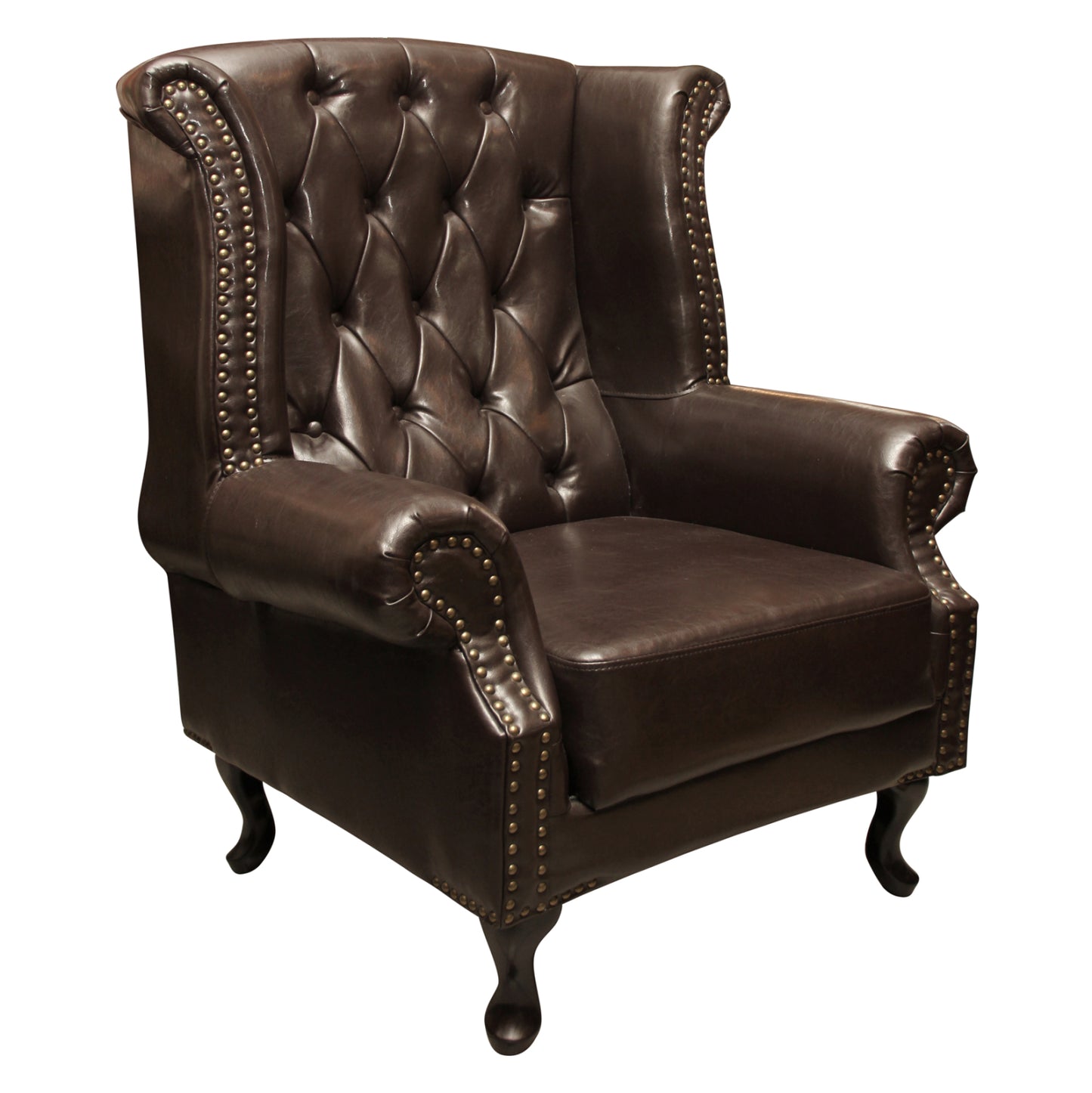 Armchair Chesterfield-style, Polina, Hm0053.01 Pu Dark Brown 83x75x107 Cm