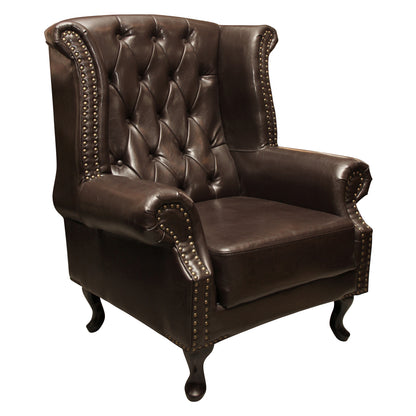 Armchair Chesterfield-style, Polina, Hm0053.01 Pu Dark Brown 83x75x107 Cm