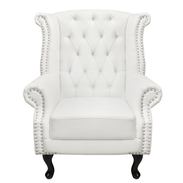 Armchair Chesterfield-type, Polina, Hm0053.02, Pu White 83x75x107 Cm