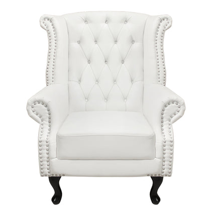 Armchair Chesterfield-type, Polina, Hm0053.02, Pu White 83x75x107 Cm