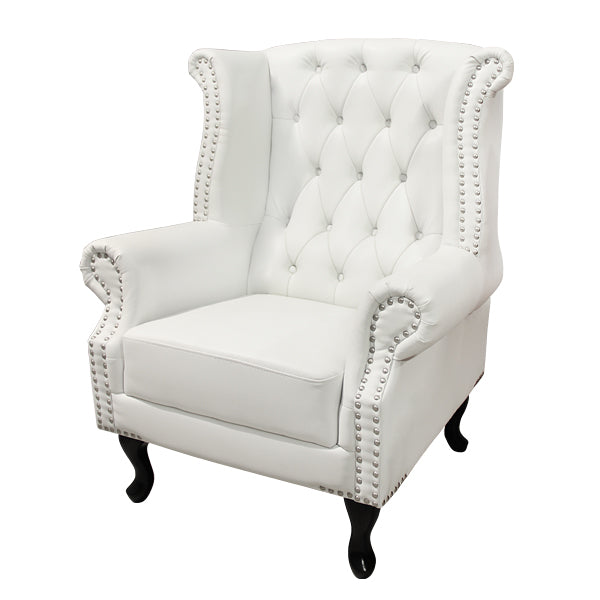 Armchair Chesterfield-type, Polina, Hm0053.02, Pu White 83x75x107 Cm