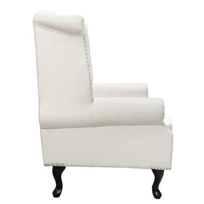 Armchair Chesterfield-type, Polina, Hm0053.02, Pu White 83x75x107 Cm