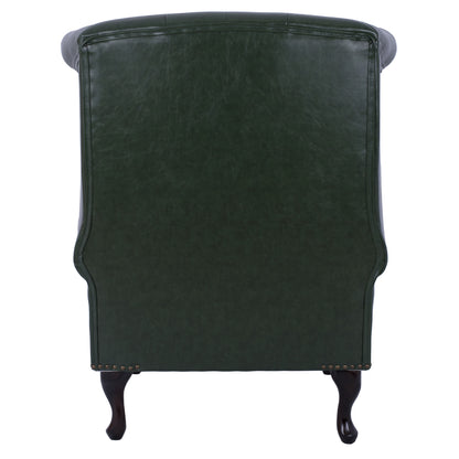 Armchair Chesterfield-type Polina, Hm0053.08, Cypress Green Pu 83x79x104 Cm