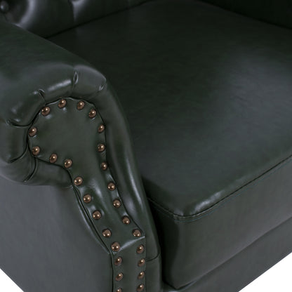 Armchair Chesterfield-type Polina, Hm0053.08, Cypress Green Pu 83x79x104 Cm