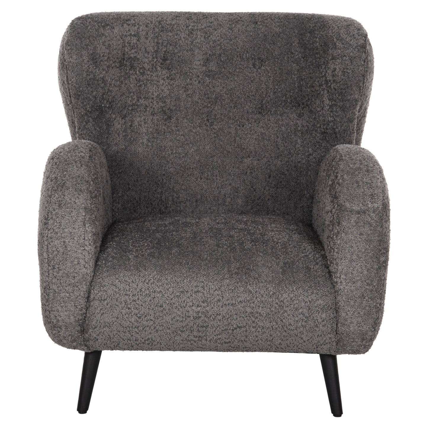Armchair Kryly Hm9593.01 Grey Boucle Fabric-black Wooden Legs 83x87x89hcm.