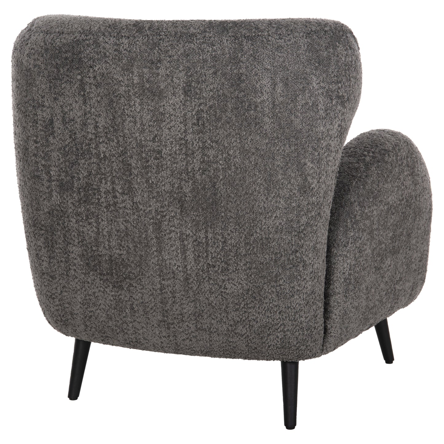 Armchair Kryly Hm9593.01 Grey Boucle Fabric-black Wooden Legs 83x87x89hcm.