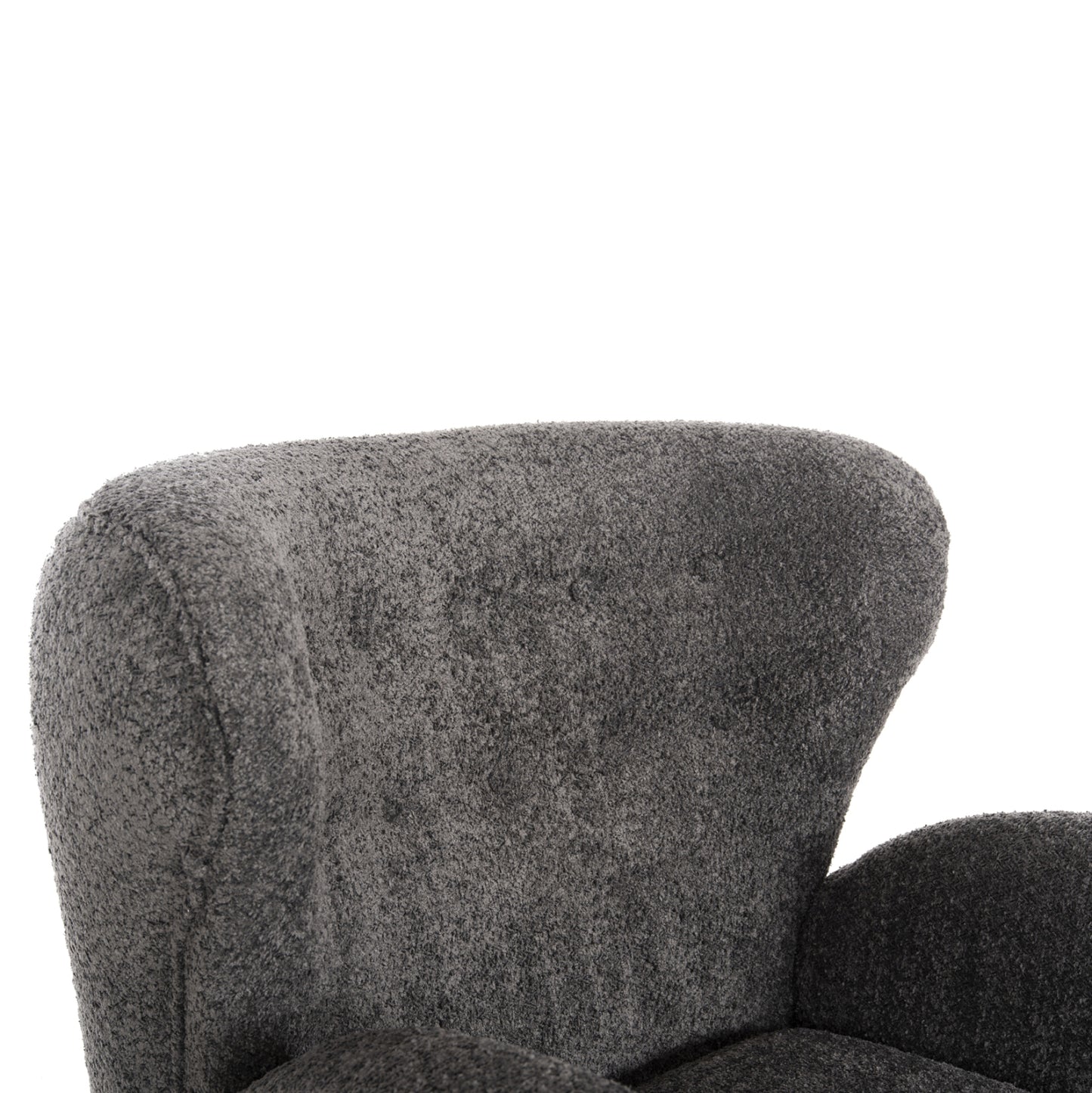 Armchair Kryly Hm9593.01 Grey Boucle Fabric-black Wooden Legs 83x87x89hcm.