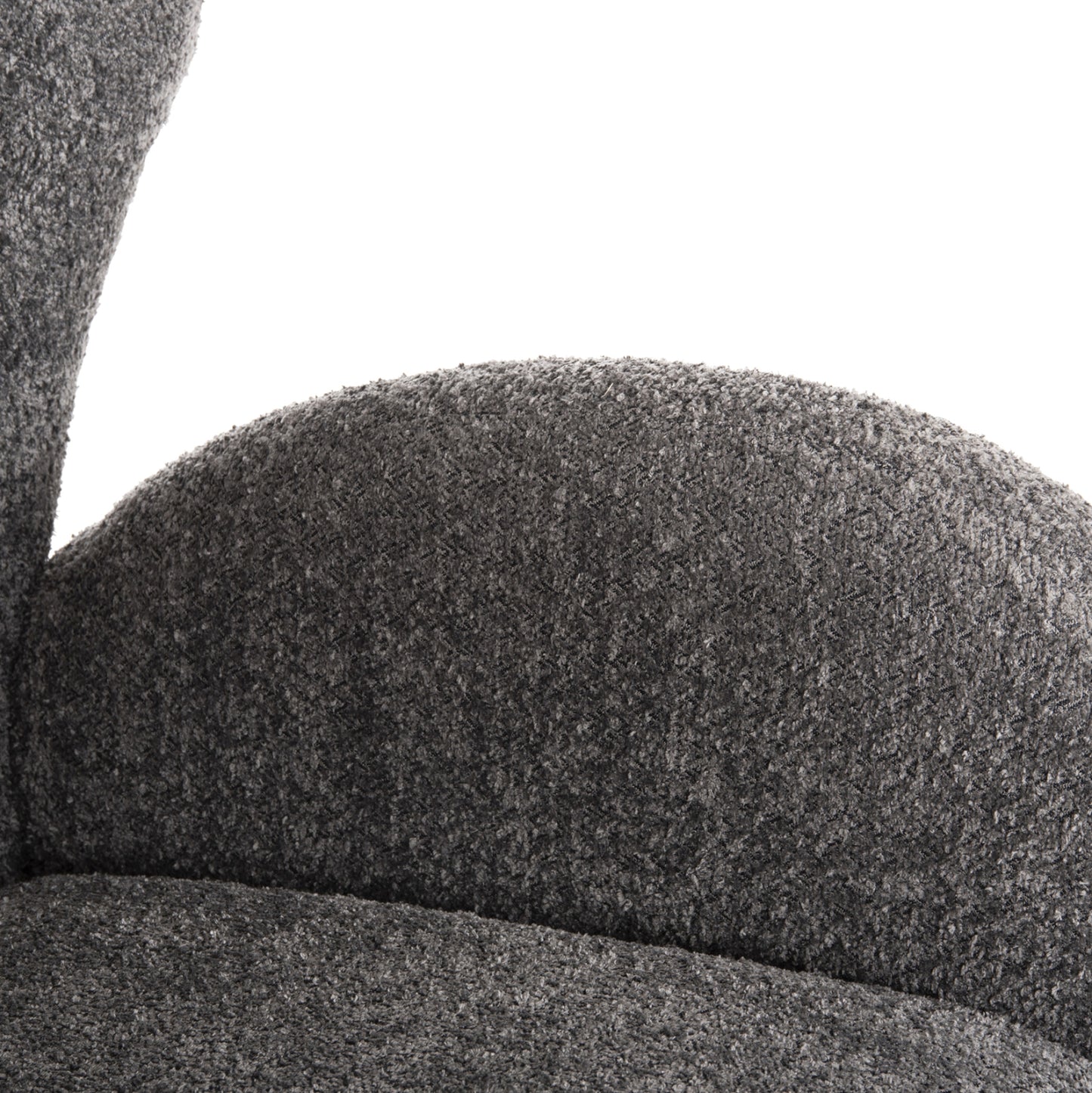 Armchair Kryly Hm9593.01 Grey Boucle Fabric-black Wooden Legs 83x87x89hcm.