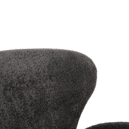 Armchair Kryly Hm9593.01 Grey Boucle Fabric-black Wooden Legs 83x87x89hcm.