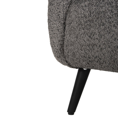 Armchair Kryly Hm9593.01 Grey Boucle Fabric-black Wooden Legs 83x87x89hcm.