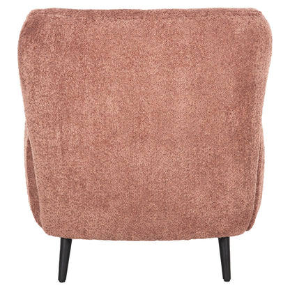 Armchair Kryly Hm9593.02 Pink Boucle Fabric-black Wooden Legs 83x87x89hcm.