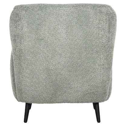 Armchair Kryly Hm9593.05 Pea Green Boucle Fabric-black Wooden Legs 83x87x89hcm.