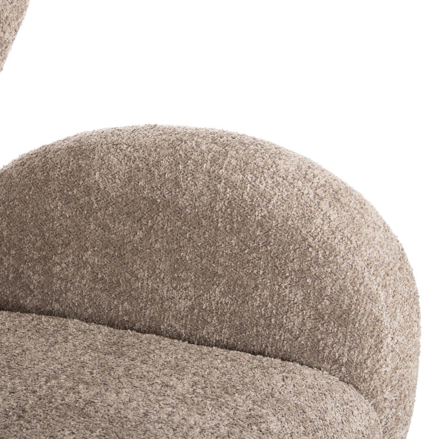 Armchair Kryly Hm9593.07 Beige Boucle Fabric-black Wooden Legs 83x87x89hcm.