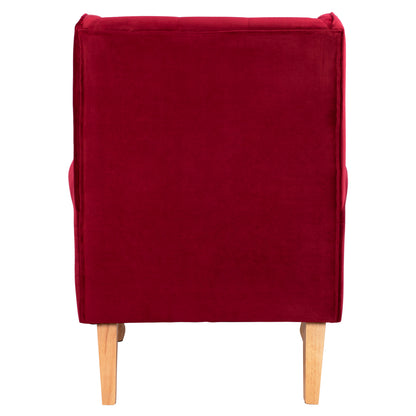 Armchair Red Velvet Brandon 81x83x101cm Hm3073.14