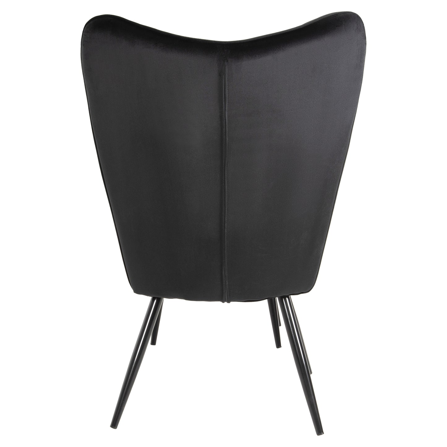 Armchair With Footstool Crawley Hm8918.04 Black Vlevet-metal Legs 70x57x103hcm.