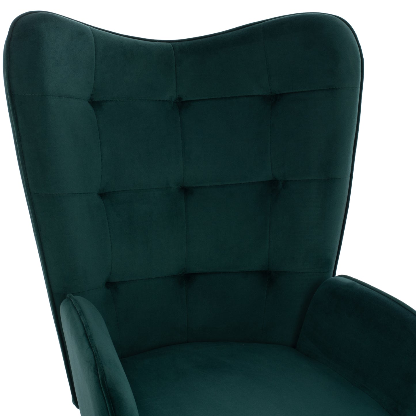 Hm8918.03 Armchair Crawley, Footstool, Cypress Green Velvet