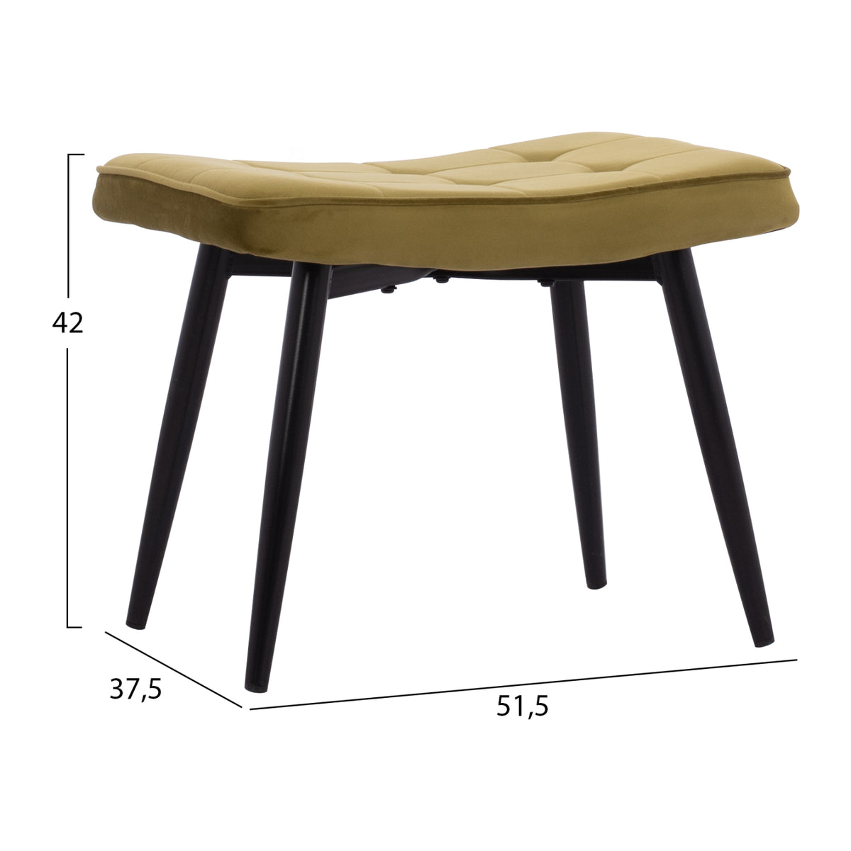 Hm8918.13 Armchair, Olive-green Velvet, Footstool