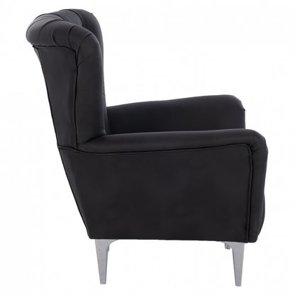 Hm9217.01 Bergere, Black, Chesterfield-style, 87x88x100