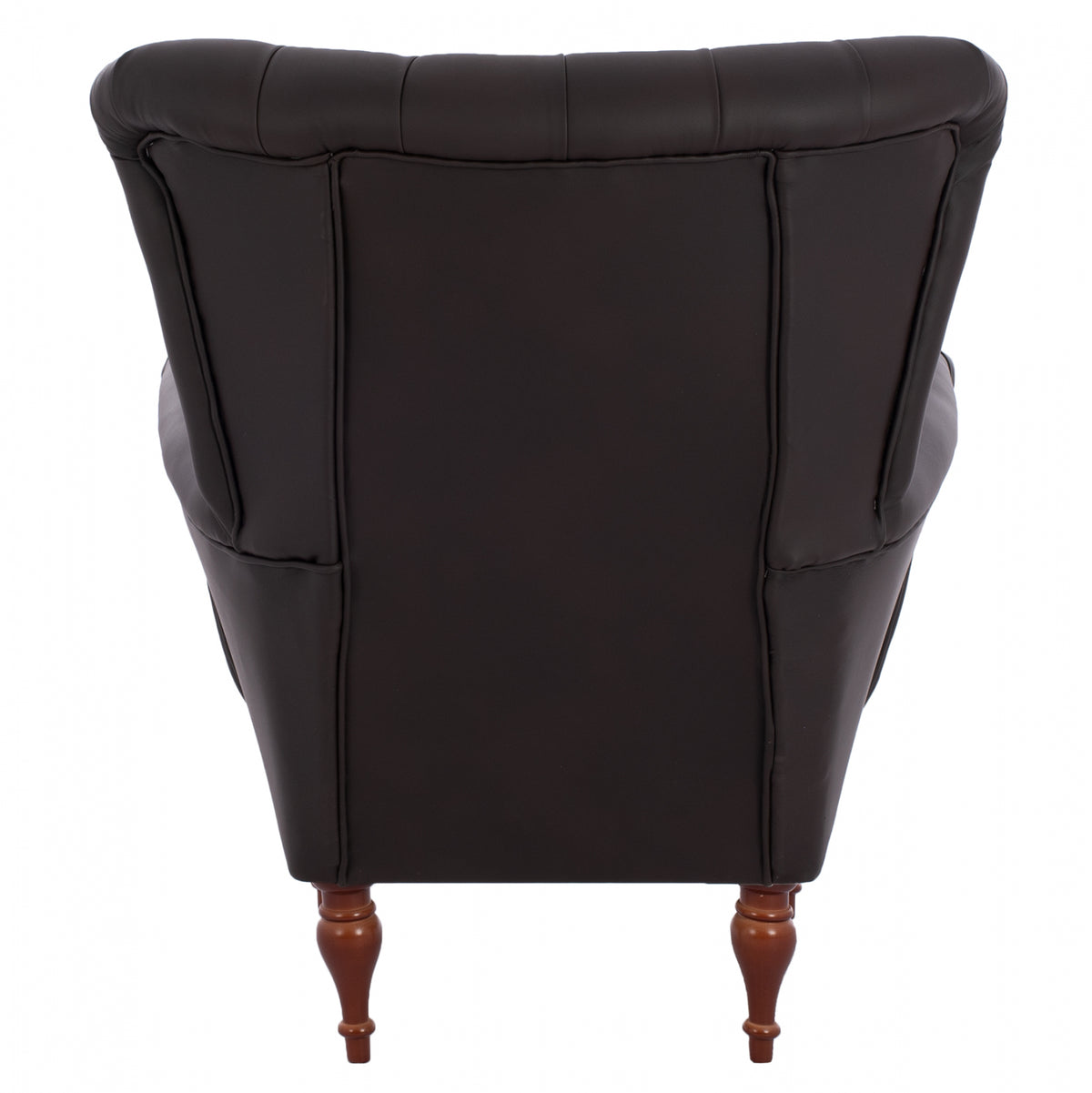 Hm9217.03 Bergere, Chesterfield-style, Brown Pu, 87x88x100