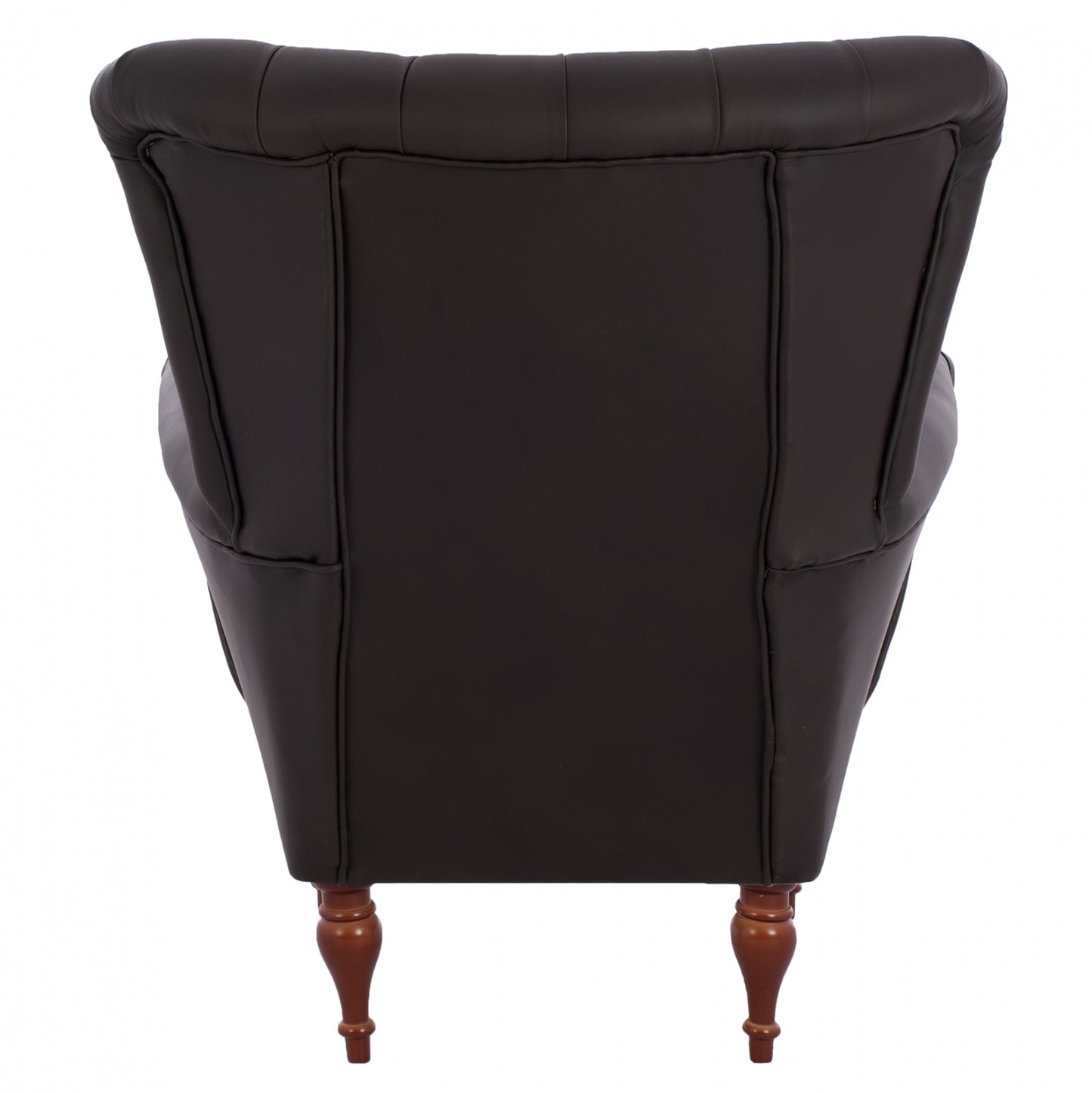 Hm9217.03 Bergere, Chesterfield-style, Brown Pu, 87x88x100