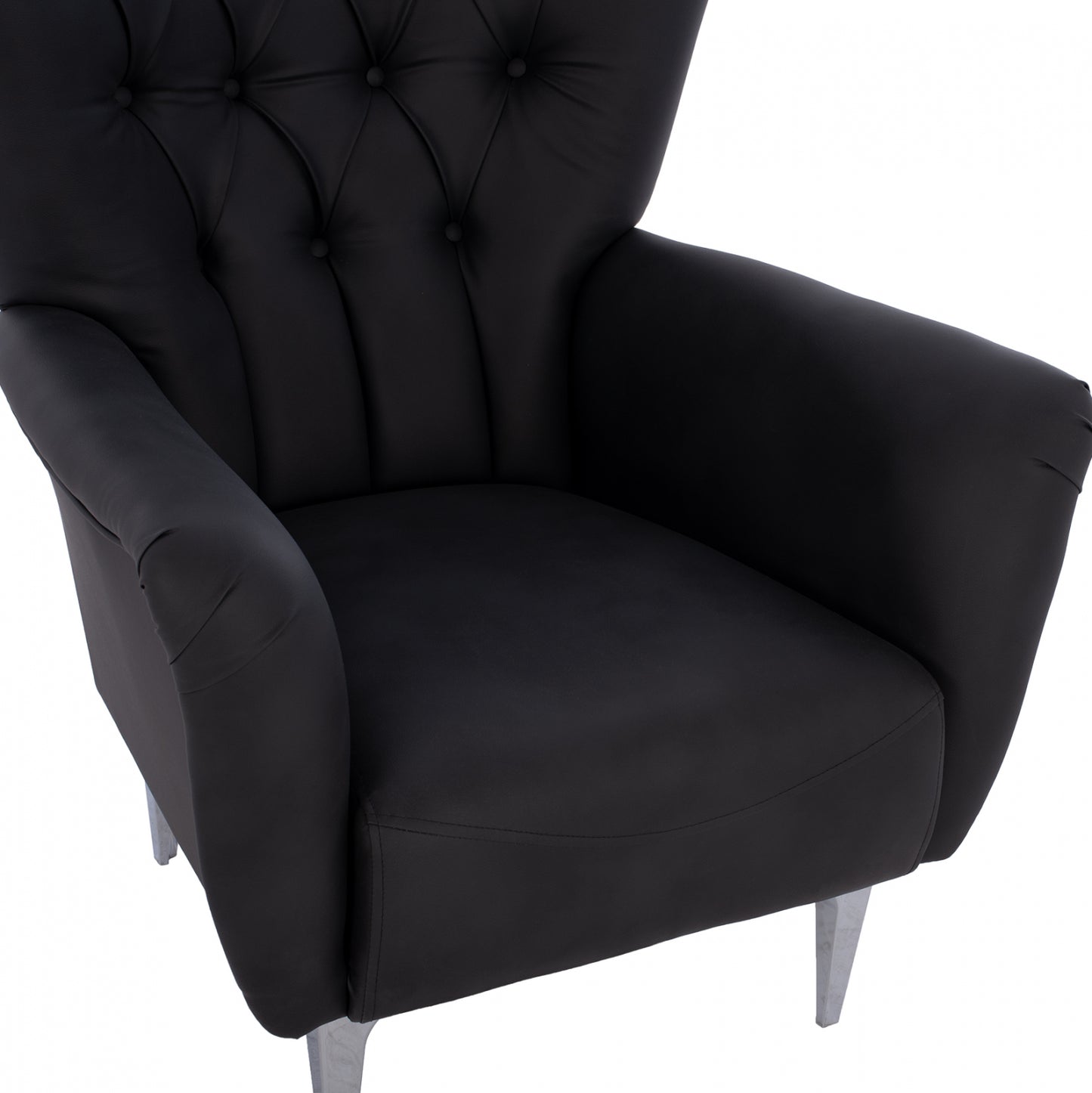 Hm9217.01 Bergere, Black, Chesterfield-style, 87x88x100