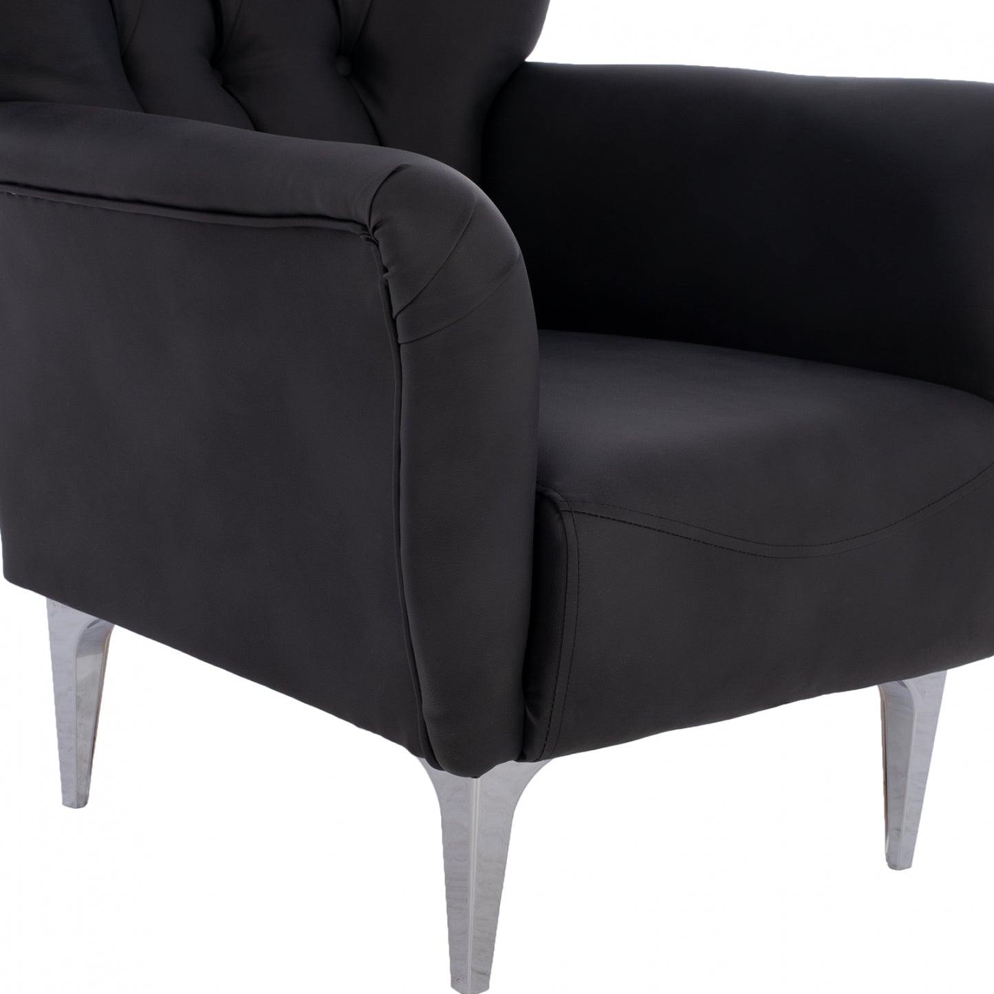 Hm9217.01 Bergere, Black, Chesterfield-style, 87x88x100