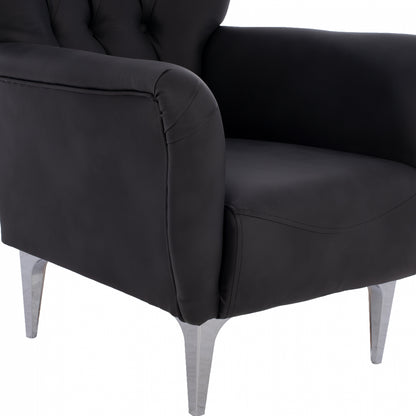 Hm9217.01 Bergere, Black, Chesterfield-style, 87x88x100