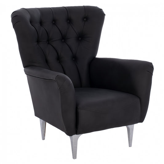 Hm9217.01 Bergere, Black, Chesterfield-style, 87x88x100