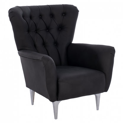 Hm9217.01 Bergere, Black, Chesterfield-style, 87x88x100