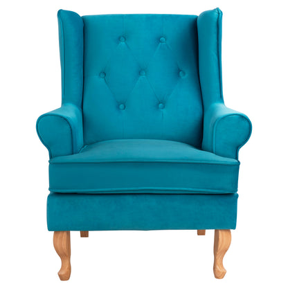 Armchair Turquoise Velvet Brandon 81x83x101cm Hm3073.18