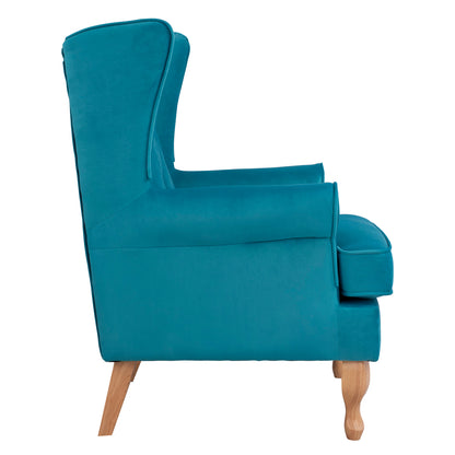 Armchair Turquoise Velvet Brandon 81x83x101cm Hm3073.18