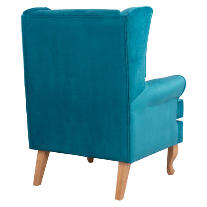 Armchair Turquoise Velvet Brandon 81x83x101cm Hm3073.18