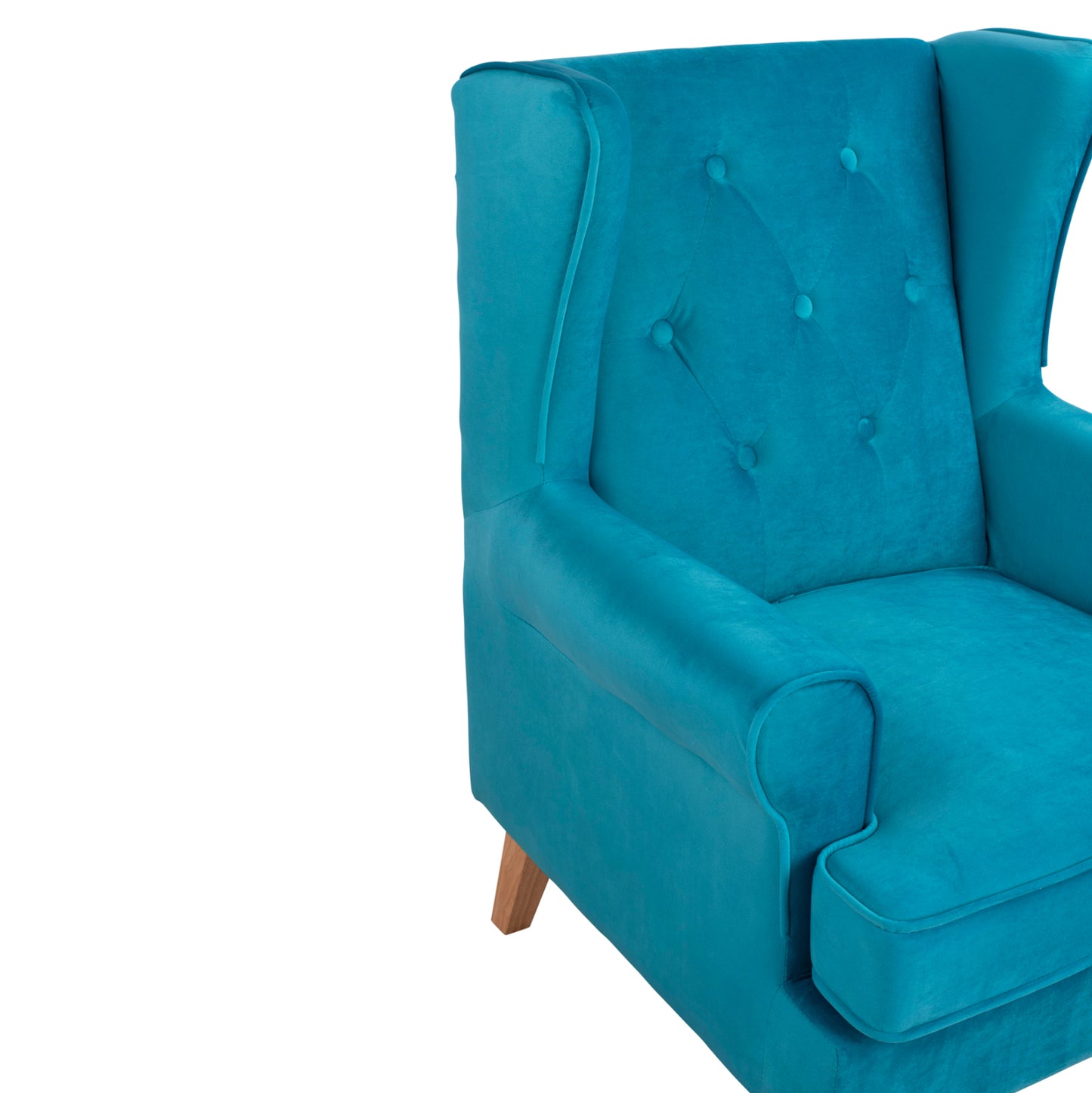 Armchair Turquoise Velvet Brandon 81x83x101cm Hm3073.18