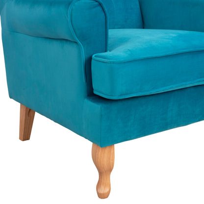 Armchair Turquoise Velvet Brandon 81x83x101cm Hm3073.18