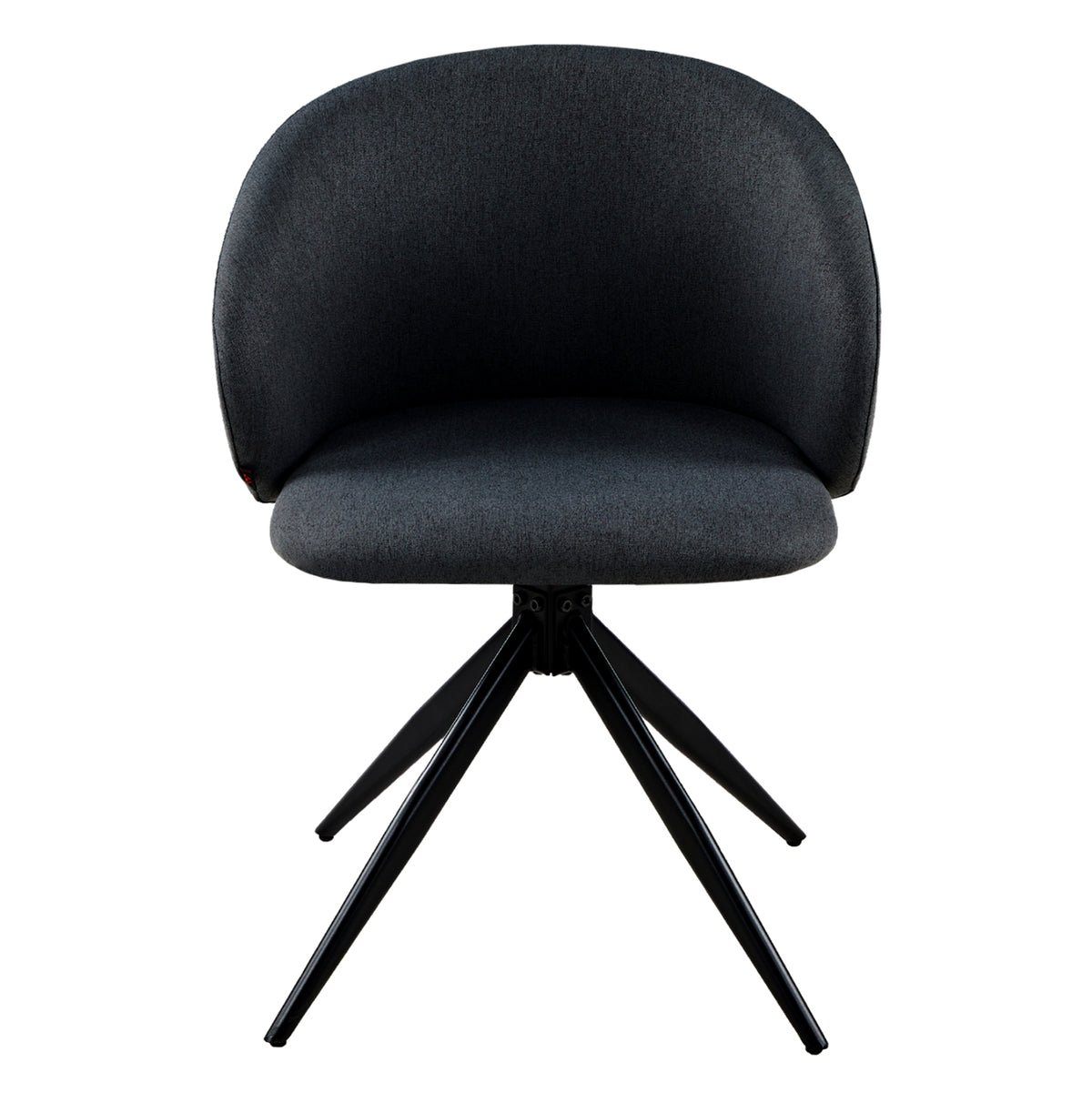 Dining Chair Swivel Hidal Hm18469.01 Black Fabric--black Metal Legs 48x56x76hcm