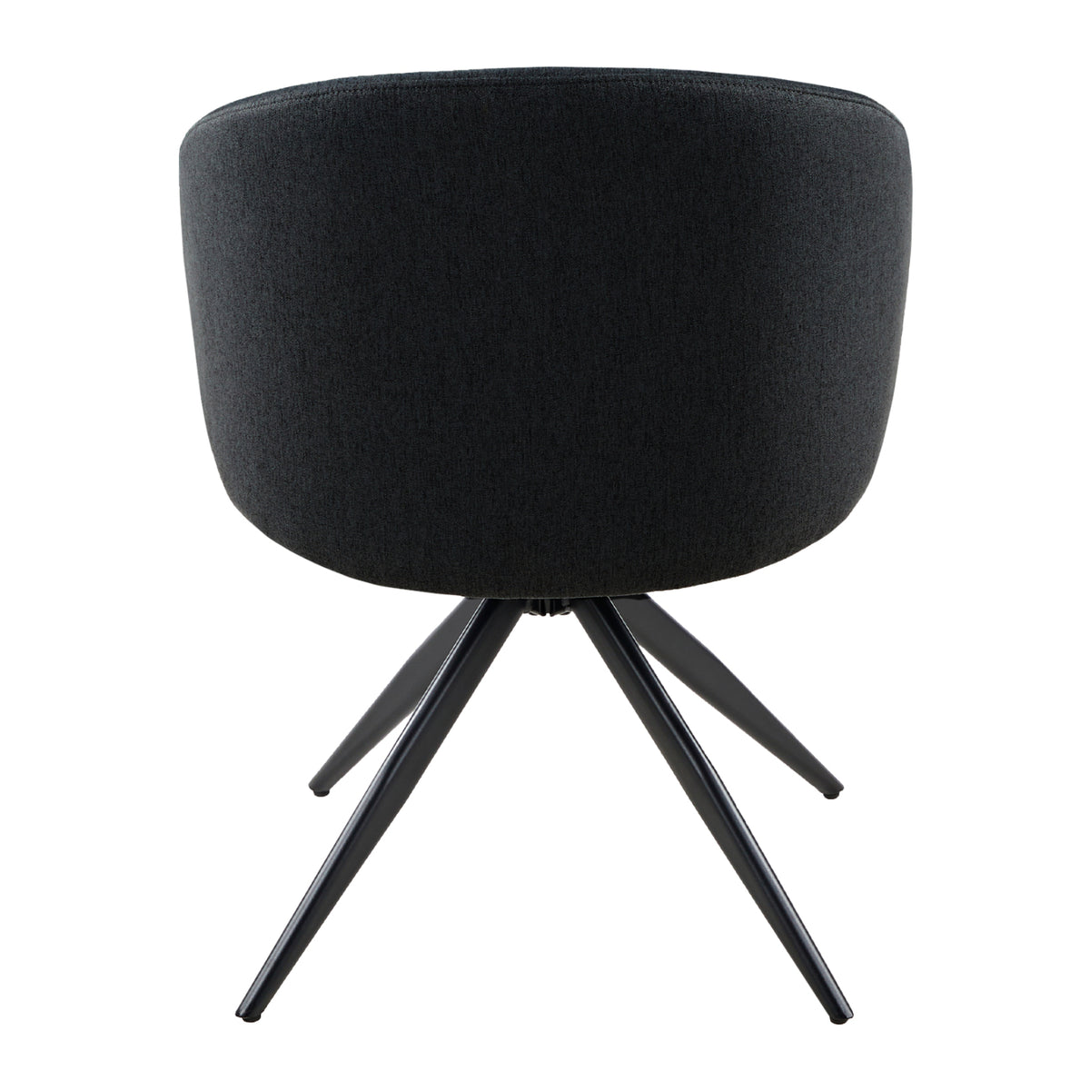Dining Chair Swivel Hidal Hm18469.01 Black Fabric--black Metal Legs 48x56x76hcm