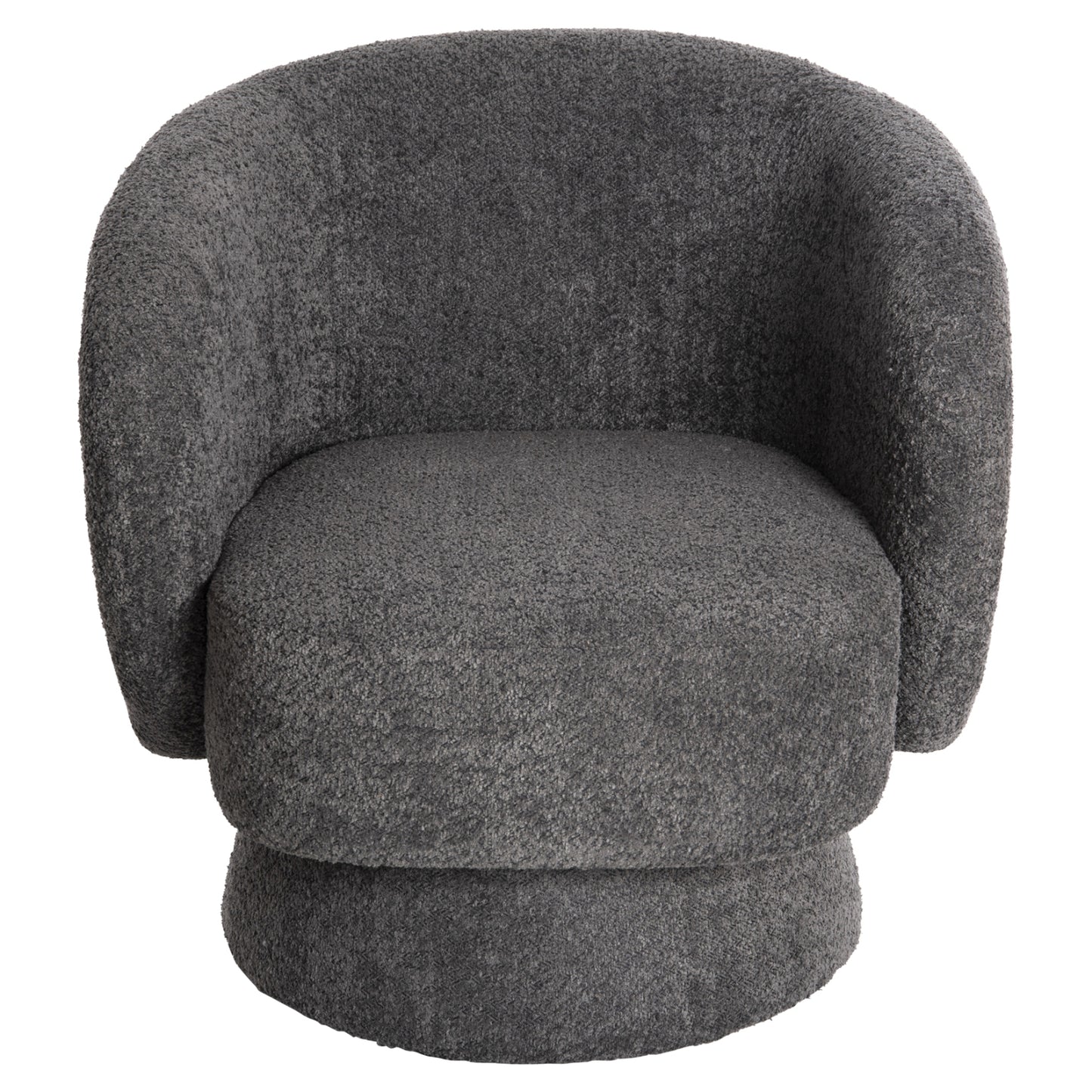 Armchair Swivel Karlen Hm9592.01 Grey Boucle Fabric 78x81x77hcm.