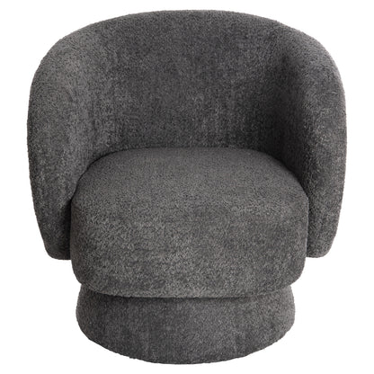 Armchair Swivel Karlen Hm9592.01 Grey Boucle Fabric 78x81x77hcm.