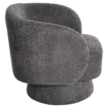 Armchair Swivel Karlen Hm9592.01 Grey Boucle Fabric 78x81x77hcm.