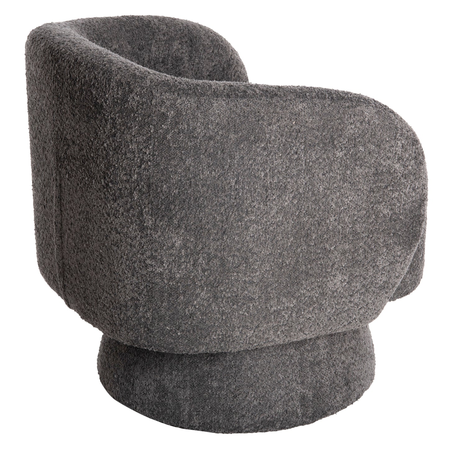 Armchair Swivel Karlen Hm9592.01 Grey Boucle Fabric 78x81x77hcm.
