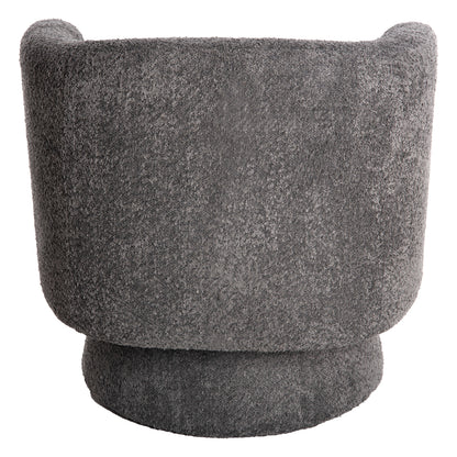 Armchair Swivel Karlen Hm9592.01 Grey Boucle Fabric 78x81x77hcm.