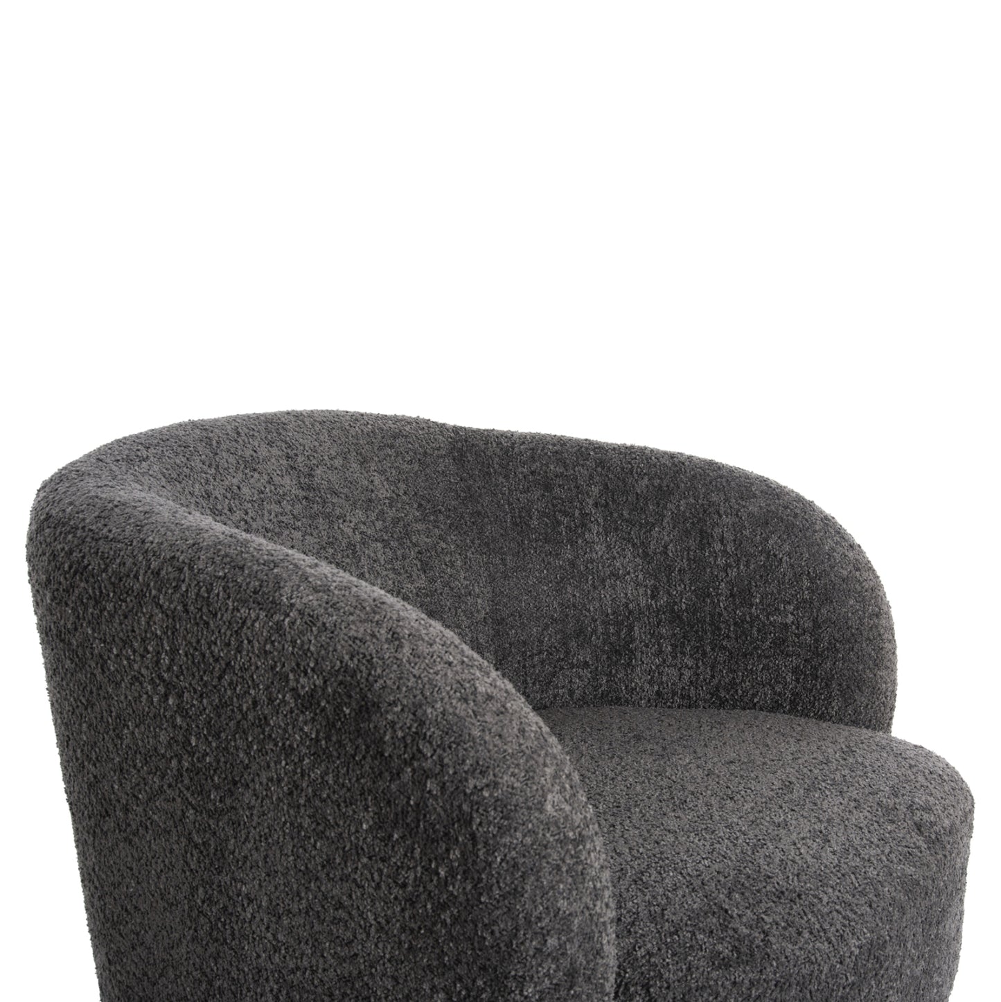Armchair Swivel Karlen Hm9592.01 Grey Boucle Fabric 78x81x77hcm.