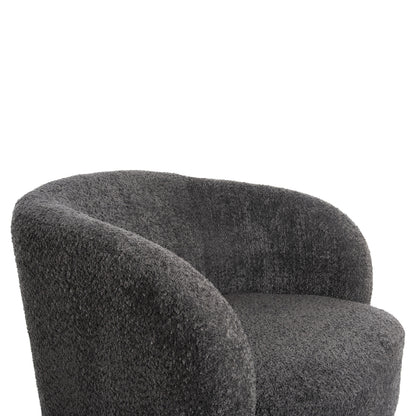 Armchair Swivel Karlen Hm9592.01 Grey Boucle Fabric 78x81x77hcm.
